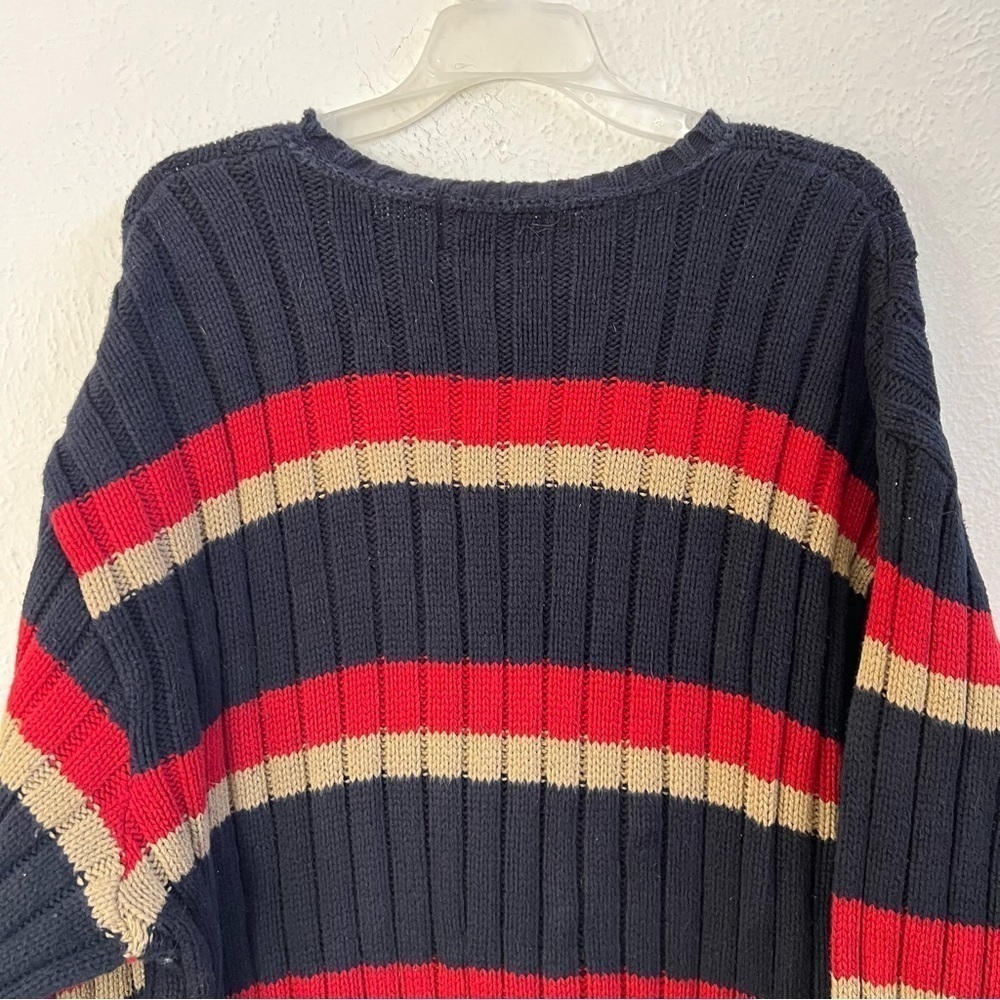Eddie Bauer blue stripe crew neck sweater - Picture 6 of 7